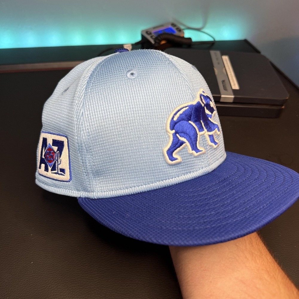 Chicago Cubs Spring Training Hat Cap Fitted Mens 6 7/8 AZ Patch MLB New Era